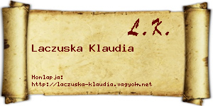 Laczuska Klaudia névjegykártya